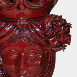 Ceramic Head with pomegranate h 40 bordeaux line female