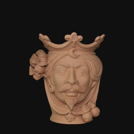 Testa siciliana grezza in ceramica di Caltagirone Sofia