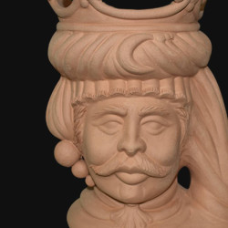 Ceramic head h 20 terracotta female
