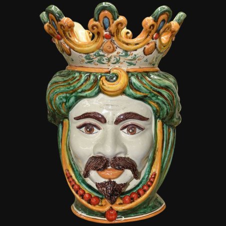 Moro siciliano in ceramica di Caltagirone decorato a mano. la storia della testa di moro siciliana