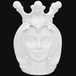 Teste di moro moderne Sofia Ceramiche, Vaso testa di moro bianca, vasi moderni in ceramica