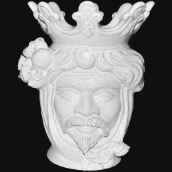 Teste di moro moderne Sofia Ceramiche, Vaso testa di moro bianca, vasi moderni in ceramica Teste di moro moderne Sofia Ceramiche, Vaso testa di moro bianca, vasi moderni in ceramica