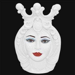 Testa h 38 con espressione white line donna - Teste di moro moderne Sofia Ceramiche