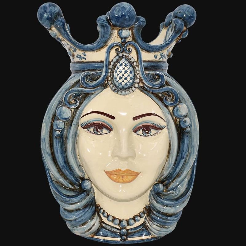 Vaso a testa di moro donna in ceramica artistica di Caltagirone Vaso a testa di moro donna in ceramica artistica di Caltagirone