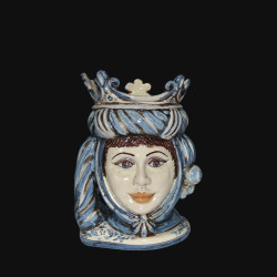 Ceramic head h 20 blue monochrome female